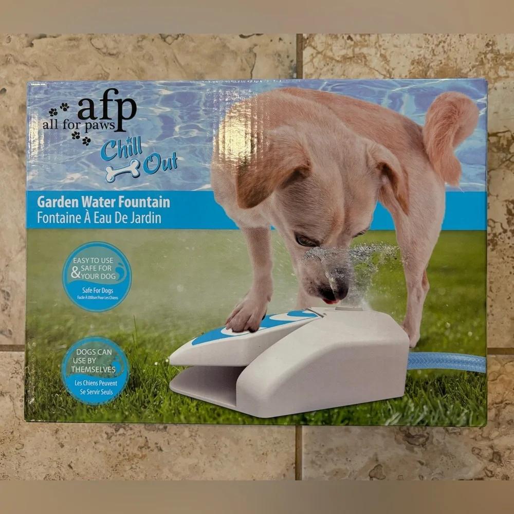 🎾Chill Out Garden Water Fountain for Dogs - White and Green